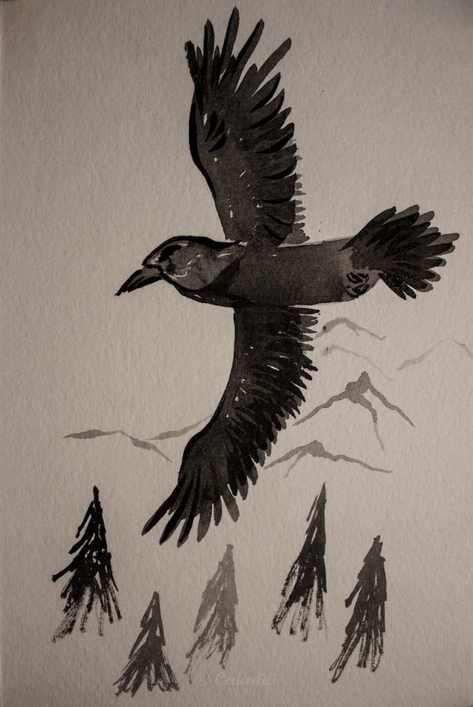 Raven painting