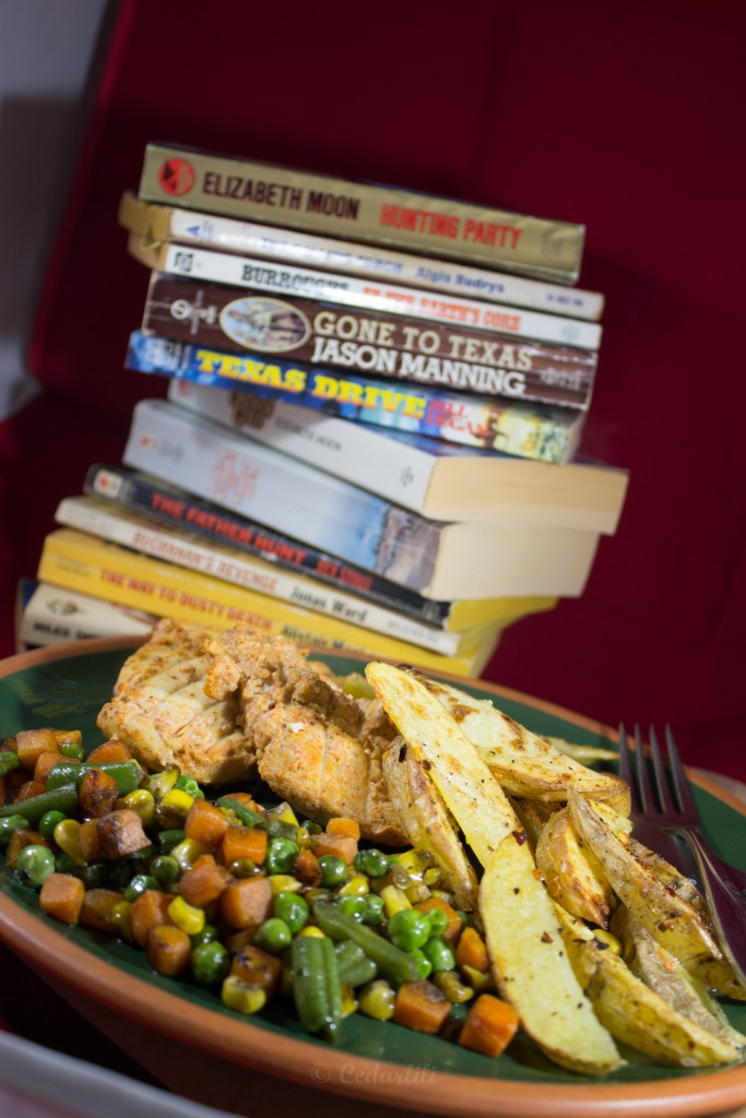 Books and nummy dinner 